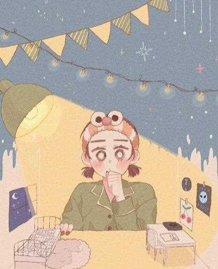 精选粉嫩的甜美女孩日常少女心插画图片图册