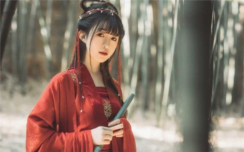 最新清纯古装少女甜美户外壁纸