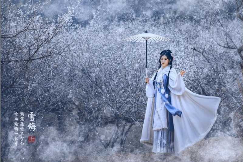 精选古装美女冬日雪地图册