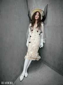 迪丽热巴·迪力木拉提(Dilraba)时装LOFFICIEL前后照片