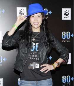 莫文蔚(Karen Mok)参加“地球一小时”公益活动性感图片图集