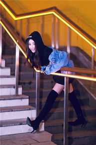 杜若溪(sunny)时尚街拍照前后照片