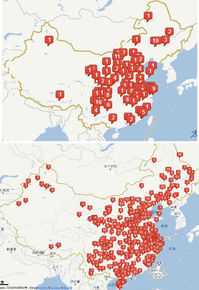 邵逸夫(Run Run)地图上的逸夫楼，密密麻麻 ，近3万座。生活照