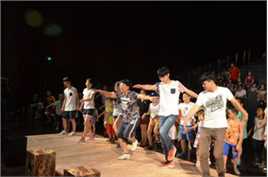 陈童(Charlie)重庆大剧院箱鼓和踢踏舞讲堂前后照片