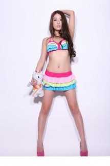 高清孙敬媛比基尼性感与奥运吉祥物亲密接触图集