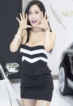 精选韩国车模艾敏英车展可爱卖萌图片图册