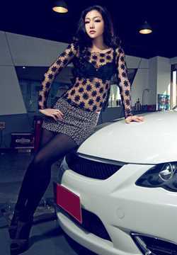 高清性感黑丝美女车模私房高清图集