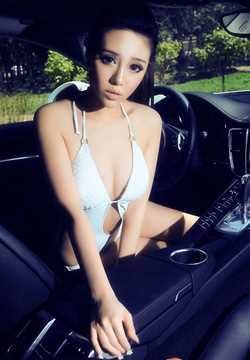 最新性感车模李美辛美胸诱惑高清壁纸