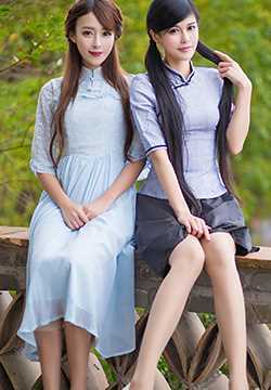 高清古典美女爱蜜社谭小雅携王曼妮甜美迷人图集