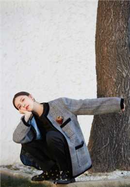 精选背头美女宋妍霏知性气质街拍时尚图片图册