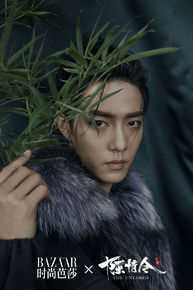 肖战时尚芭莎前后照片