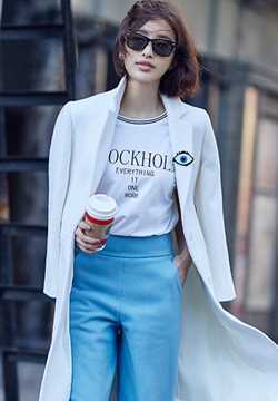 最新中戏校花张俪时尚街拍大片图集