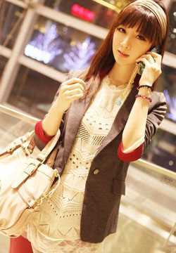 最全蕾丝短裙美女时尚街拍照相册