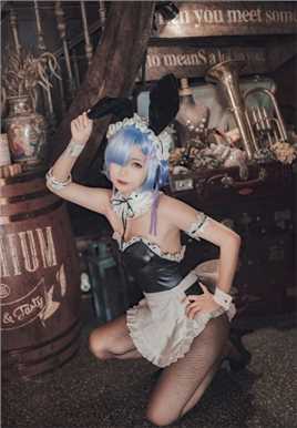 优质性感动漫兔女郎网袜低胸装露深沟性感cosplay图片图片