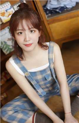 高清背带裤萌妹温柔无害清纯靓丽少女心可爱图片图册