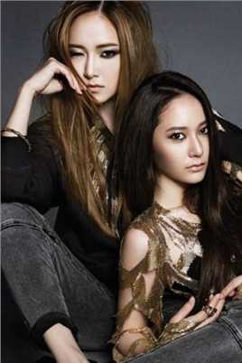 韩国甜美姐妹花郑秀妍郑秀晶时尚黑白