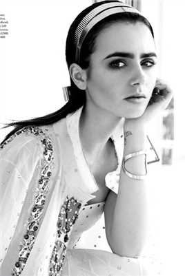 最新英国美女莉莉柯林斯高级感杂志封面时尚图片图集