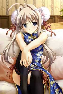 特别专辑大胆黑袜子紧身旗袍动漫美女手机锁屏图片图片