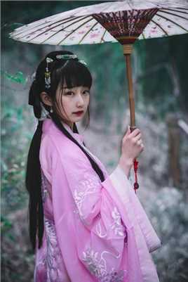 特别专辑油纸伞下的幼态美少女粉色古装氛围感集